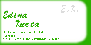 edina kurta business card